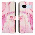 For Google Pixel 7a Painted Marble Pattern Leather Phone Case(Rose Gold) - 1