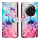 For Xiaomi 13 Ultra Painted Marble Pattern Leather Phone Case(Pink Purple) - 1