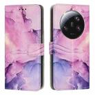 For Xiaomi 13 Ultra Painted Marble Pattern Leather Phone Case(Purple) - 1