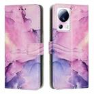For Xiaomi Civi 2 / 13 Lite Painted Marble Pattern Leather Phone Case(Purple) - 1