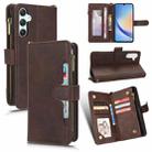 For Samsung Galaxy A34 5G Litchi Texture Zipper Leather Phone Case(Brown) - 1
