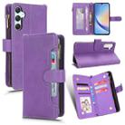 For Samsung Galaxy A34 5G Litchi Texture Zipper Leather Phone Case(Purple) - 1