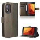 For Itel A18 Diamond Texture Leather Phone Case(Brown) - 1