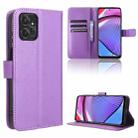 For Motorola Moto G Power 2023 Diamond Texture Leather Phone Case(Purple) - 1