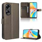 For OPPO A1 5G Diamond Texture Leather Phone Case(Brown) - 1