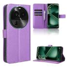 For OPPO Find X6 Pro Diamond Texture Leather Phone Case(Purple) - 1