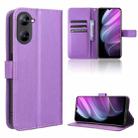 For Realme V30 / V30t 5G Diamond Texture Leather Phone Case(Purple) - 1