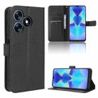 For Tecno Spark 10 4G Diamond Texture Leather Phone Case(Black) - 1