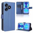 For Tecno Spark 10 4G Diamond Texture Leather Phone Case(Blue) - 1