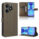 For Tecno Spark 10 Pro / K17 Diamond Texture Leather Phone Case(Brown) - 1