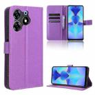 For Tecno Spark 10 Pro / K17 Diamond Texture Leather Phone Case(Purple) - 1