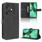 For Tecno Spark 10C Diamond Texture Leather Phone Case(Black) - 1