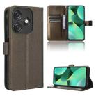 For Tecno Spark 10C Diamond Texture Leather Phone Case(Brown) - 1