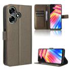 For Infinix Hot 30 4G X6831 Diamond Texture Leather Phone Case(Brown) - 1