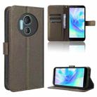 For Doogee X97 / X97 Pro Diamond Texture Leather Phone Case(Brown) - 1