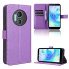 For Doogee X97 / X97 Pro Diamond Texture Leather Phone Case(Purple) - 1