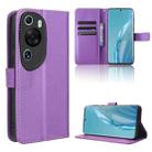 For Huawei P60 Art Diamond Texture Leather Phone Case(Purple) - 1