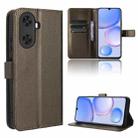 For Huawei Enjoy 60 4G Diamond Texture Leather Phone Case(Brown) - 1