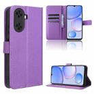 For Huawei Enjoy 60 4G Diamond Texture Leather Phone Case(Purple) - 1