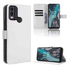 For Nokia C22 Diamond Texture Leather Phone Case(White) - 1
