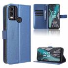 For Nokia C22 Diamond Texture Leather Phone Case(Blue) - 1