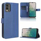 For Nokia C32 4G Diamond Texture Leather Phone Case(Blue) - 1