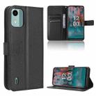 For Nokia C12 Diamond Texture Leather Phone Case(Black) - 1