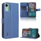 For Nokia C12 Diamond Texture Leather Phone Case(Blue) - 1