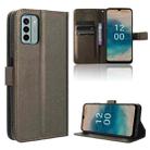 For Nokia G22 4G Diamond Texture Leather Phone Case(Brown) - 1