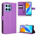 For Honor 70 Lite / X6 4G Diamond Texture Leather Phone Case(Purple) - 1