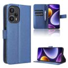 For Xiaomi Redmi Note 12 Turbo 5G Diamond Texture Leather Phone Case(Blue) - 1