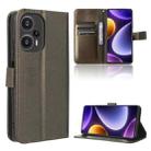 For Xiaomi Redmi Note 12 Turbo 5G Diamond Texture Leather Phone Case(Brown) - 1