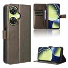 For OnePlus Nord CE 3 Lite Diamond Texture Leather Phone Case(Brown) - 1