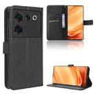 For ZTE Nubia Z50 Ultra Diamond Texture Leather Phone Case(Black) - 1