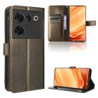 For ZTE Nubia Z50 Ultra Diamond Texture Leather Phone Case(Brown) - 1