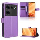 For ZTE Nubia Z50 Ultra Diamond Texture Leather Phone Case(Purple) - 1