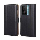 For vivo iQOO Z7x Ostrich Texture Horizontal Flip Leather Phone Case(Black) - 1