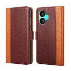 For Realme GT Neo5 SE Ostrich Texture Horizontal Flip Leather Phone Case(Brown) - 1