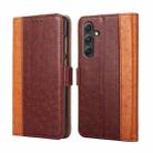 For Samsung Galaxy A54 5G Ostrich Texture Horizontal Flip Leather Phone Case(Brown) - 1