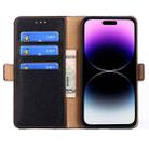 For Samsung Galaxy M14 5G Ostrich Texture Horizontal Flip Leather Phone Case(Black) - 3