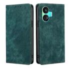 For Realme GT Neo5 SE RFID Anti-theft Brush Magnetic Leather Phone Case(Green) - 1