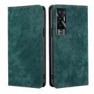 For Tecno Pova 5G RFID Anti-theft Brush Magnetic Leather Phone Case(Green) - 1