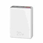 USAMS CD192 10000mAh Portable Digital Display Fast Charge Power Bank(White) - 1