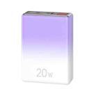 USAMS CD192 10000mAh Portable Digital Display Fast Charge Power Bank(Gradient Purple) - 1