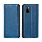 For Rakuten Big S Grid Texture Magnetic Flip Leather Phone Case(Blue) - 1