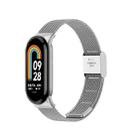 For Xiaomi Mi Band 8 Milanese Buckle Metal Watch Band(Silver) - 1