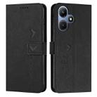 For Infinix Hot 30i Skin Feel Heart Pattern Leather Phone Case(Black) - 1