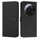 For Xiaomi 13 Ultra Skin Feel Heart Pattern Leather Phone Case(Black) - 1