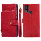 For Nokia C22 Zipper Bag Leather Phone Case(Red) - 1