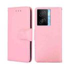 For vivo iQOO Z7x Crystal Texture Leather Phone Case(Pink) - 1